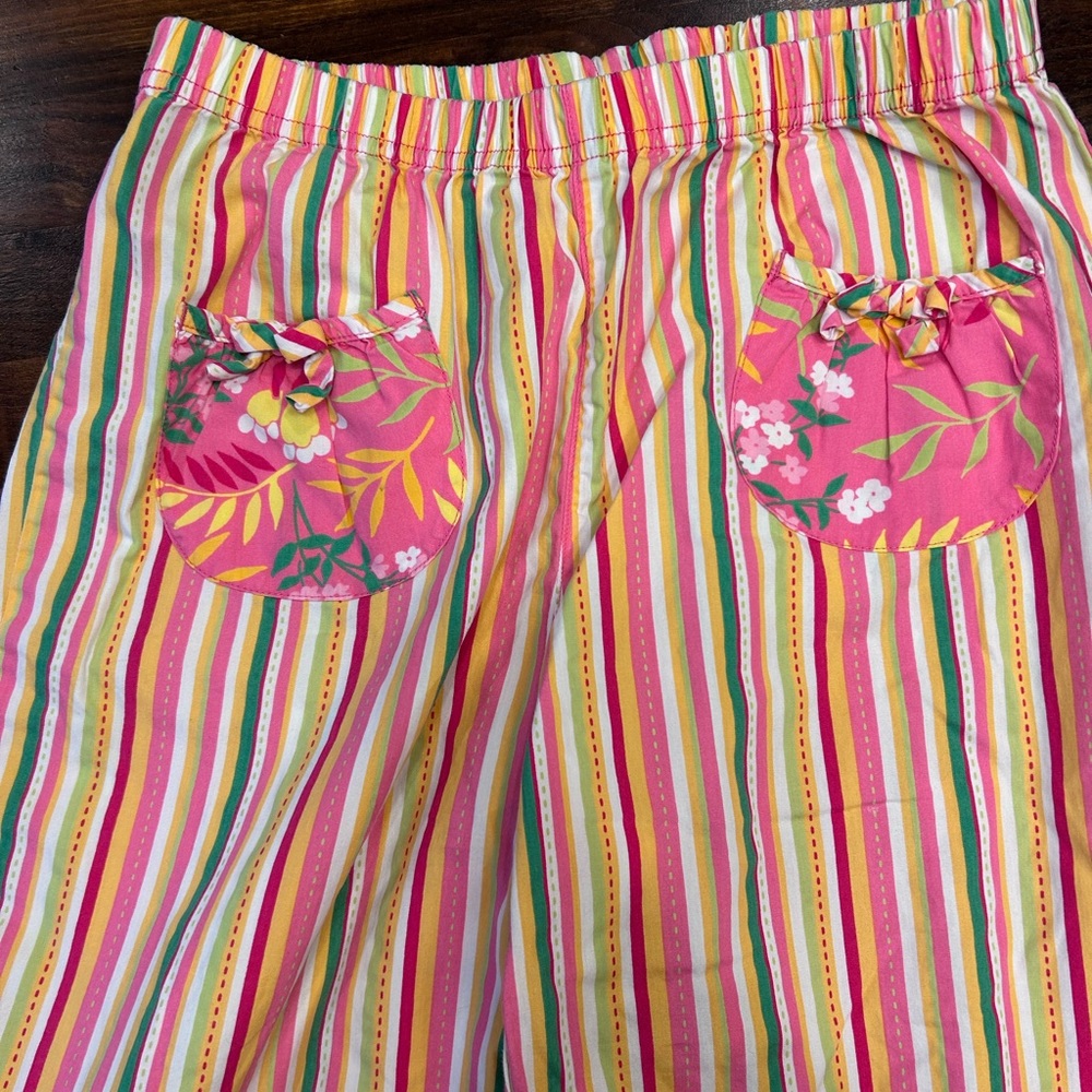 Hanna Andersson poiplin wide legged cropped pants. Super cute